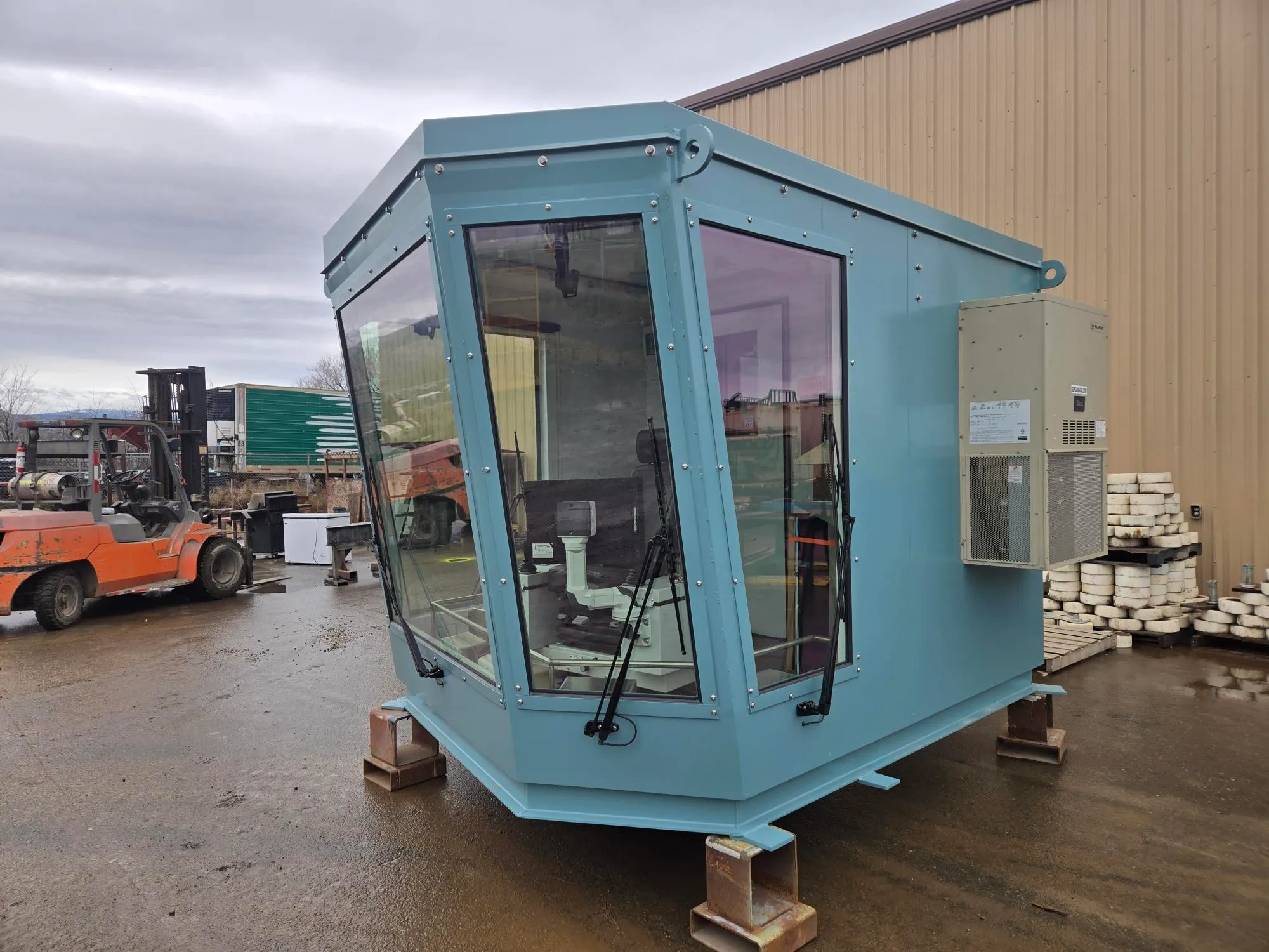 Heavy-duty crusher cab fabricated for a mining operation
